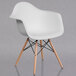 Flash Furniture FH-132-DPP-WH-GG Alonza White Plastic Chair with Wood Base Main Thumbnail 1