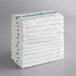 Choice 16" x 19" Green Striped 32 oz. 100% Cotton Bar Towel - 12/Pack Main Thumbnail 3