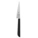 A Mercer Culinary Garde Manger Japanese style carving knife with a black handle and white blade.