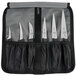 A Mercer Culinary Garde Manger 7-piece plating and carving knife set in a black case.