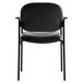 HON Scatter Black Leather Stackable Guest Chair with Fixed Arms Main Thumbnail 3