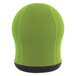 A green Safco Zenergy ball chair with a black base.