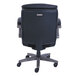 A La-Z-Boy Woodbury black leather office chair with wheels and a backrest.