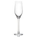 An Arcoroc Mineral customizable flute wine glass with a long stem.
