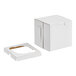 A white cardboard box with a separate insert featuring a single circular slot, both placed on a plain background.