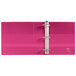 A pink Avery Durable View binder with silver metal rings.