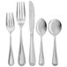 Acopa Edgewood 18/0 Stainless Steel Heavy Weight Flatware Set with Service for 12 - 60/Pack Main Thumbnail 3
