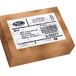 A brown package with a white label that says "Avery Waterproof Mailing Labels"