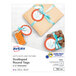 A package of Avery® white scalloped round tags.