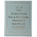 The Professional Bar and Beverage Manager's Handbook cover with text on a white background.