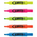 A pack of four Avery Hi-Liter desk style highlighters in assorted colors.
