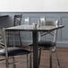 Lancaster Table & Seating 30" x 30" Solid Wood Live Edge Table Top with Antique Slate Gray Finish Main Thumbnail 1