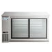 Avantco UBB-60S-HC 60" Stainless Steel Counter Height Narrow Sliding Glass Door Back Bar Refrigerator with LED Lighting Main Thumbnail 4