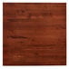 Lancaster Table & Seating 36" x 36" Solid Wood Live Edge Table Top with Mahogany Finish Main Thumbnail 3