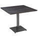 Lancaster Table & Seating 36" x 36" Solid Wood Live Edge Table Top with Antique Slate Gray Finish Main Thumbnail 5