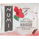 A box of 16 Numi Organic Hibiscus Tea Bags on a white background.
