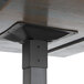 A metal base on a Lancaster Table & Seating bar height table.