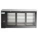 Avantco UBB-72S-HC 73" Black Counter Height Narrow Sliding Glass Door Back Bar Refrigerator with LED Lighting Main Thumbnail 5