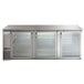 Avantco UBB-4G-HC 90" Stainless Steel Counter Height Glass Door Back Bar Refrigerator with LED Lighting Main Thumbnail 5