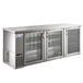 Avantco UBB-4G-HC 90" Stainless Steel Counter Height Glass Door Back Bar Refrigerator with LED Lighting Main Thumbnail 3