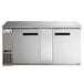 Avantco UBB-3-HC 69" Stainless Steel Counter Height Solid Door Back Bar Refrigerator with LED Lighting Main Thumbnail 5