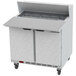 Beverage-Air SPE36HC-10C 36" 2 Door Cutting Top Refrigerated Sandwich Prep Table with 17" Wide Cutting Board Main Thumbnail 1