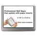 Durable 497737 6 3/4" x 5 1/8" Gray Interior Wall Click Sign Holder Main Thumbnail 1