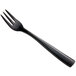A Bon Chef matte black stainless steel oyster fork with a long handle.