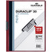 Durable 220331 DuraClip Vinyl Clear / Maroon Letter Sized 30 Page Report Cover - 25/Pack Main Thumbnail 1