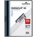 Durable 220357 DuraClip Vinyl Clear / Graphite Letter Sized 30 Page Report Cover - 25/Pack Main Thumbnail 1