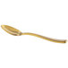 A Bon Chef stainless steel teaspoon with a matte gold handle.