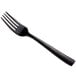 A Bon Chef stainless steel salad fork with a matte black handle.