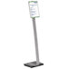 Durable 481423 40 1/2" - 46 1/2" Metal Stand with 8 1/2" x 11" Adjustable Insert Space Main Thumbnail 2