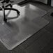 ES Robbins 122183 EverLife 53" x 45" Clear Vinyl Lipped Crystal Edge Medium Pile Carpet Chair Mat with AnchorBar Backing Main Thumbnail 1