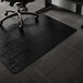 ES Robbins 128013 TrendSetter 48" x 36" Black Vinyl Rectangle Straight Edge Low Pile Carpet Chair Mat with AnchorBar Backing Main Thumbnail 1