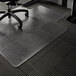 ES Robbins 120133 EverLife 53" x 45" Clear Vinyl Lipped Straight Edge Flat / Low Pile Carpet Chair Mat with AnchorBar Backing Main Thumbnail 1