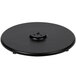 A black round Lancaster Table & Seating cast iron table base with a hole in the middle.