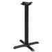 A Lancaster Table & Seating black metal counter height table base column.