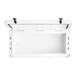 A white CaterGator outdoor cooler with the lid open.