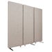 A Luxor misty gray room divider set with three panels.