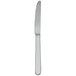 A Walco stainless steel table knife with a silver fieldstone finish on the handle.