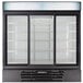 Beverage-Air MMR66HC-1-B MarketMax 75" Black Refrigerated Sliding Glass Door Merchandiser with LED Lighting Main Thumbnail 5
