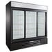 Beverage-Air MMR66HC-1-B MarketMax 75" Black Refrigerated Sliding Glass Door Merchandiser with LED Lighting Main Thumbnail 3