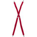 A pair of red Henry Segal clip-end suspenders.