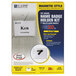 A white box with blue and yellow text for C-Line Products 4" x 3" Clear Magnetic Name Badge Holder Kit.