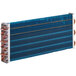 An Avantco evaporator coil with blue aluminum fins and copper tubing.