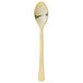 Fineline 7501 Golden Secrets 4" Gold Look Plastic Tiny Tasting Spoon - 576/Case Main Thumbnail 2
