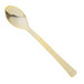 Fineline 7501 Golden Secrets 4" Gold Look Plastic Tiny Tasting Spoon - 576/Case Main Thumbnail 3