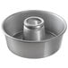 A silver Chicago Metallic Angel Food Cake Pan with a ring.