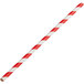 A red and white striped EcoChoice paper straw.